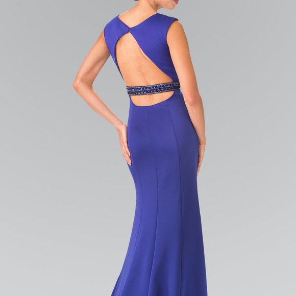 Crew Neck Sheath Shape Prom Dress GSGL2306 - Picture 2 of 7